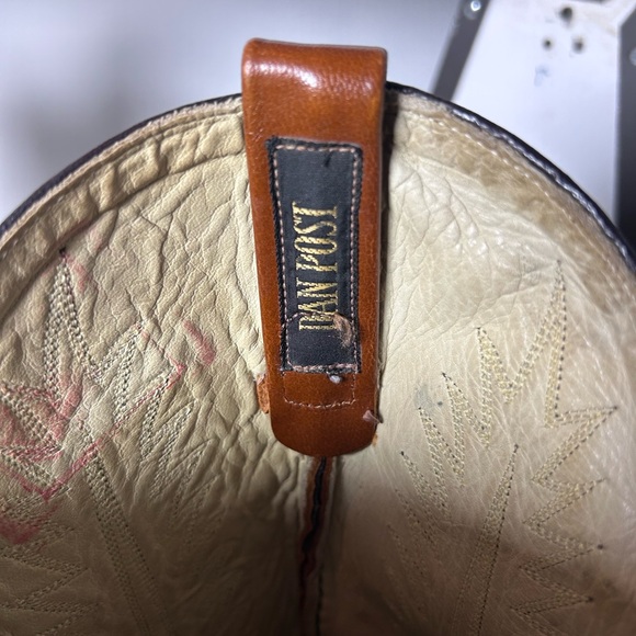 Vintage Dan Post Women’s Western Boot Size 8C Brown Leather Classic Flare Cowboy - Picture 8 of 9